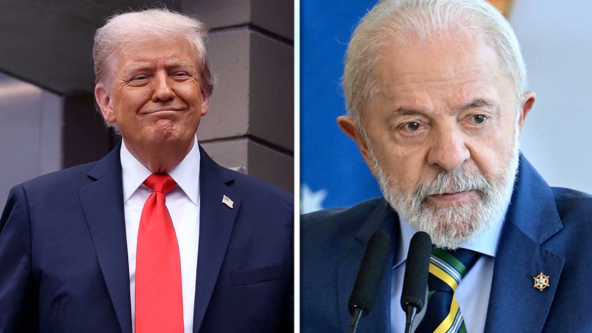 Trump y Lula da Silva.