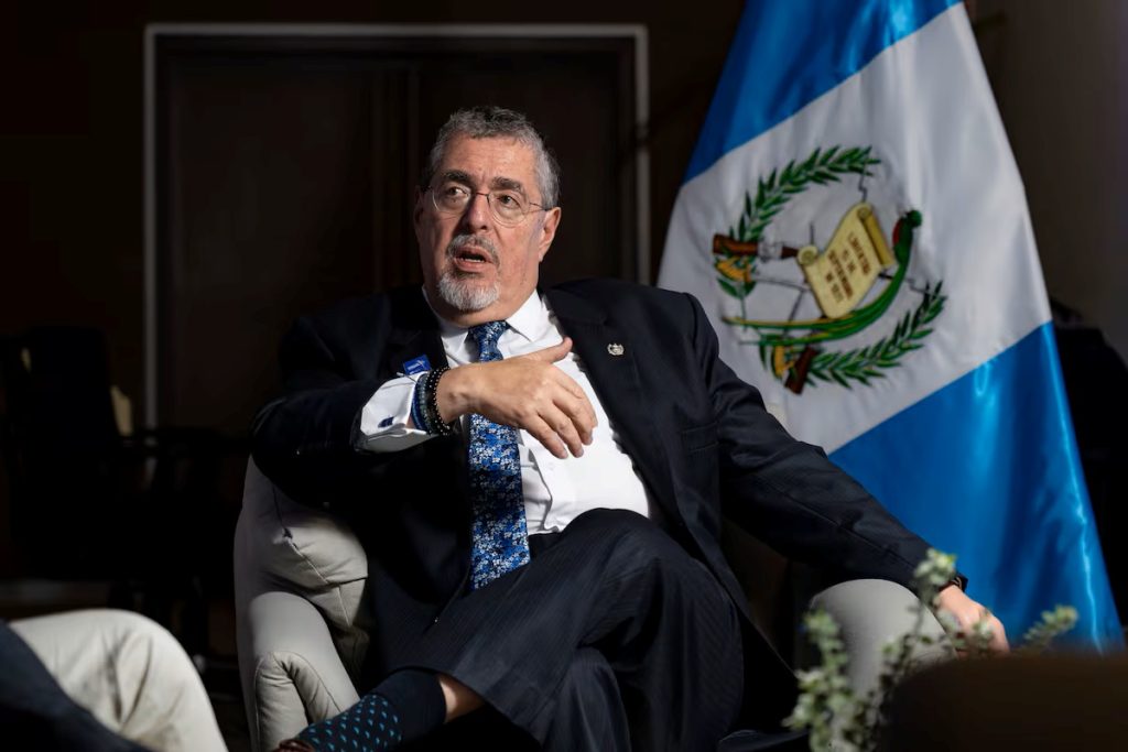 Bernardo Arévalo en el Foro Económico Internacional América Latina y el Caribe, en Panamá, el 28 de enero.