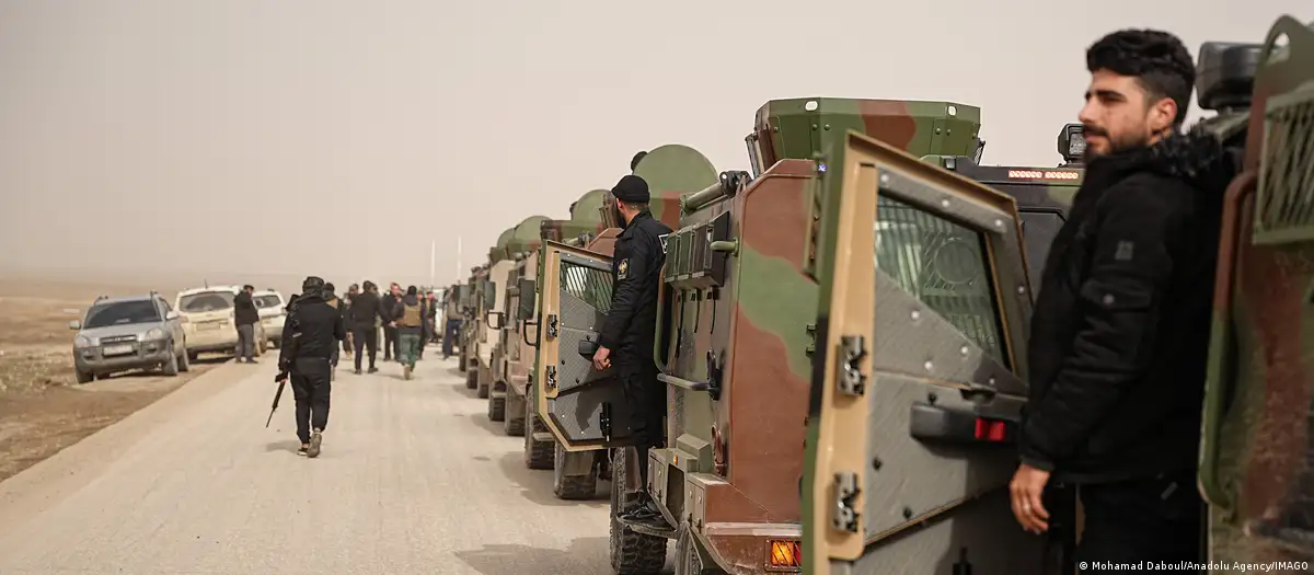 Fuerzas sirias en Hasaka, como parte de acuerdo con kurdos
