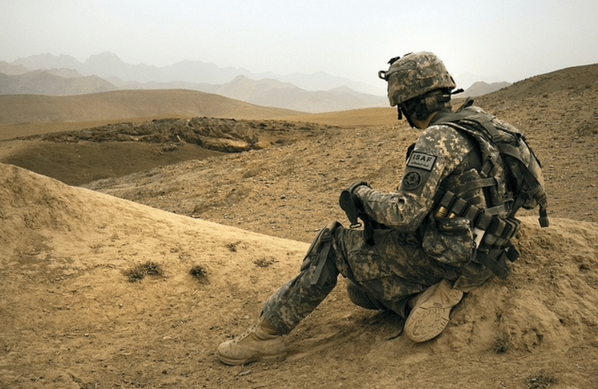 An American soldier in Afghanistan.