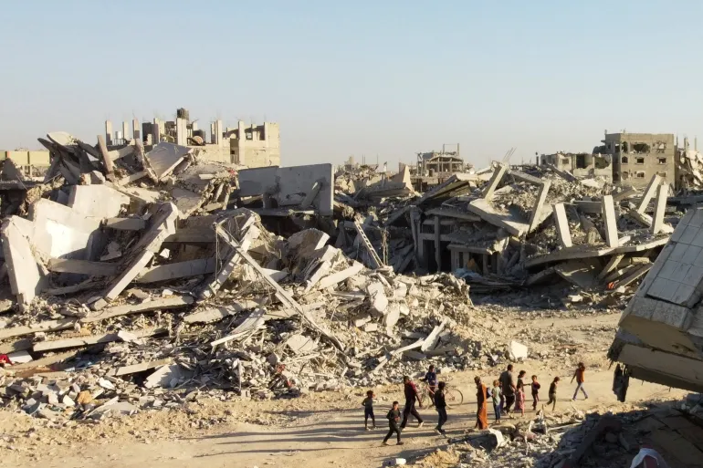 Destruction in a residential neighbourhood in Gaza City