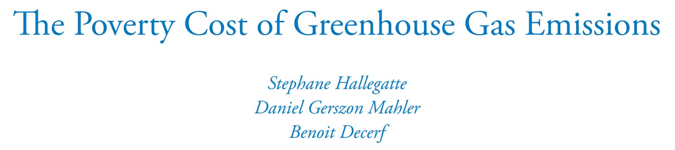 The Poverty Cost of Greenhouse Gas Emissions