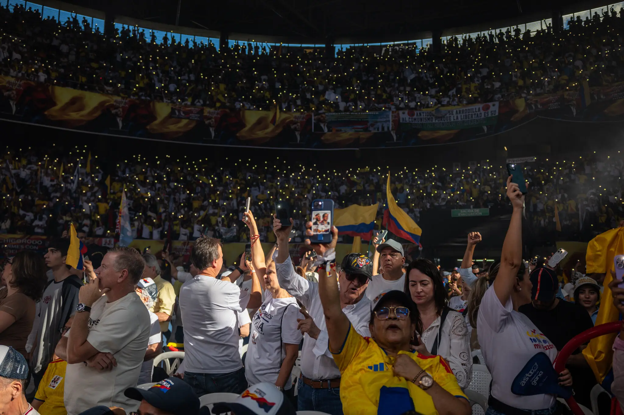 Supporters of presidential candidate Abelardo De La Espriella during an election rally in Medellin, Colombia, in May. Federico Rios for The New York Times