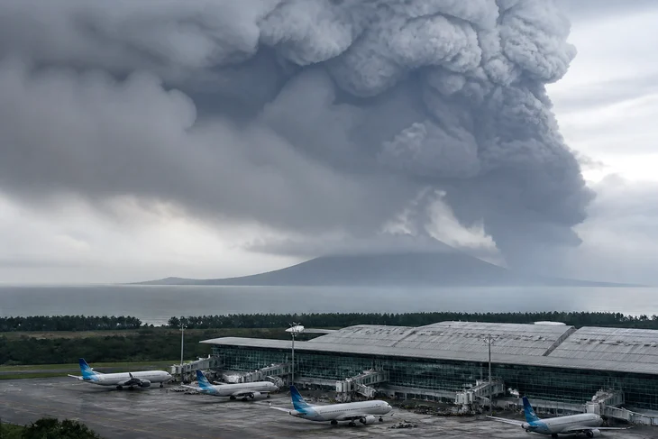 El volcán Anak Krakatau vuelve a entrar en erupción y trabajan para reducir las cenizas