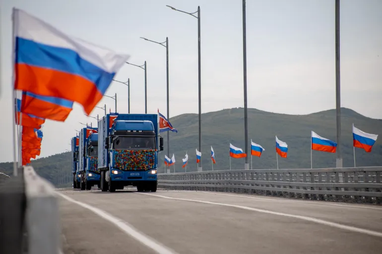 Russia and North Korea deepen relations with symbolic road bridge