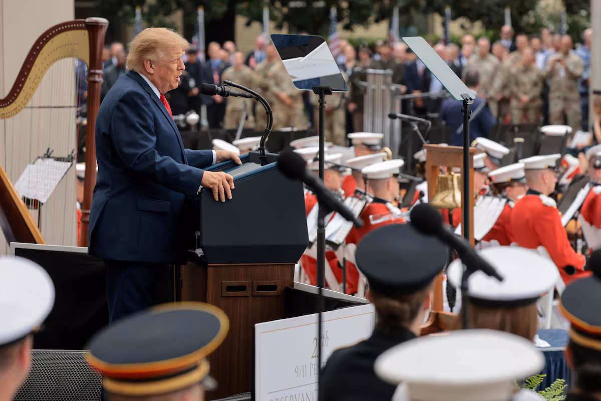 La sombra de la Guerra de Irán planea sobre la conmemoración de Trump del 11-S en el Pentágono